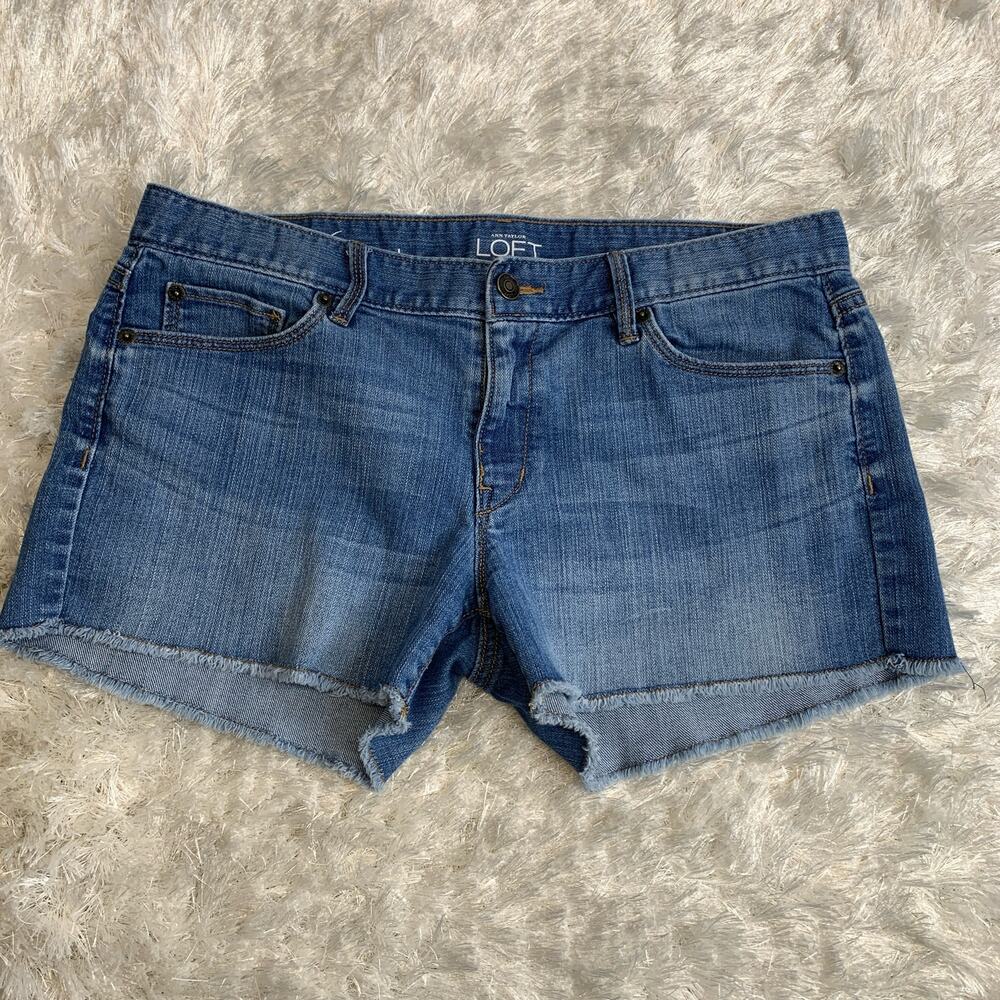 Loft Cut Off Jean Shorts Sz 6 Stretch low rise